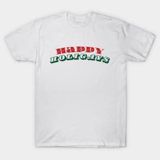 Happy Holigays fun christmas tshirt design for LGBT community T-Shirt